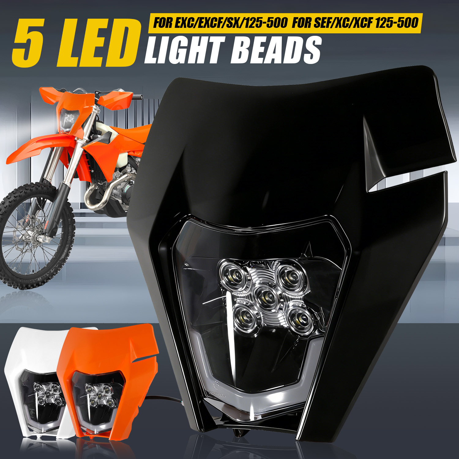 Faro a 5 LED Universale per KT - Universal Motorcycle Led Headlight Projector recensione e prezzo