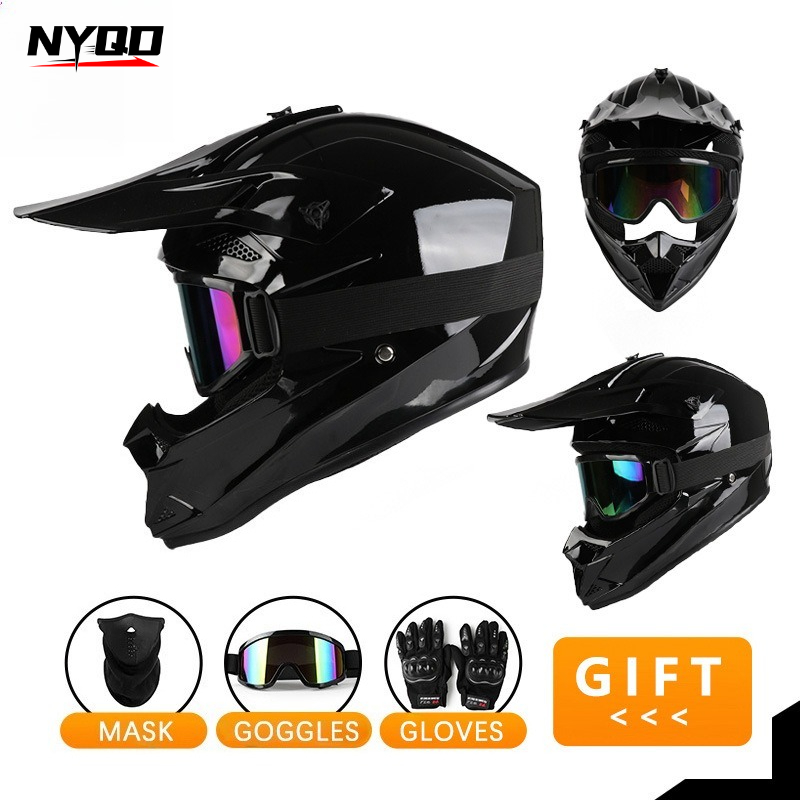 Casco da motocross traspirante - Off Road Motocross Helmet Goggles Set recensione e prezzo